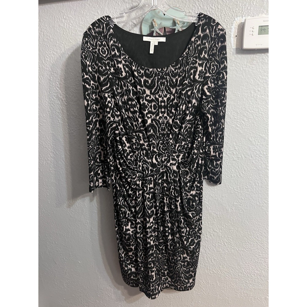 Max and Cleo Womans Black Animal‎ Print Dress Size Large